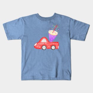 Happy new year car Kids T-Shirt